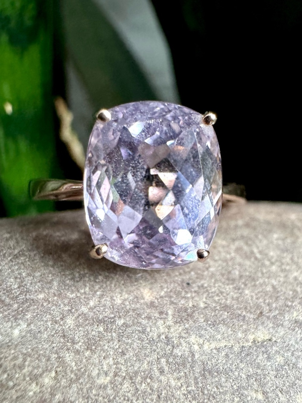 SOLD 10k Rose Gold Kunzite Ring